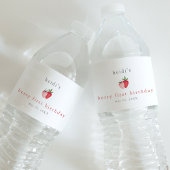 Étiquette Pour Bouteilles D'eau HEIDI mignonne fraise fille Berry premier annivers