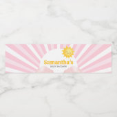 Étiquette Pour Bouteilles D'eau Here Comes the Sun Baby Shower (Étiquettes simples)