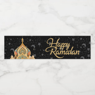 Étiquette Pour Bouteilles D'eau heureux Ramadan