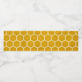 Étiquette Pour Bouteilles D'eau Hexagone Motif Hexagon Jaune (Étiquettes simples)