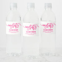 Hot Rose Congrats Moderne Calligraphie Graduation