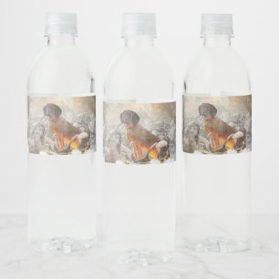 Étiquette Pour Bouteilles D'eau Hound de montagne bavarois, Art