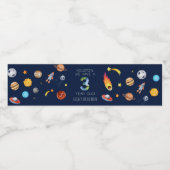 Étiquette Pour Bouteilles D'eau Houston We Have A 3 Year Old 3rd Birthday Party (Étiquettes simples)