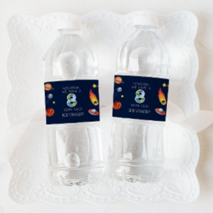 Étiquette Pour Bouteilles D'eau Houston We Have A 8 Year Old Fête d'anniversaire 8