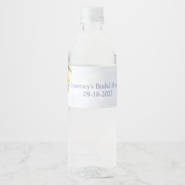 Étiquette Pour Bouteilles D'eau Hydrangea Bleu Quelque Chose De Bleu Baby Shower