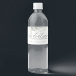 Étiquette Pour Bouteilles D'eau Hydration pour la fête - Mariage de verdure<br><div class="desc">Elégante aquarelle verdure - Hydration pour la fête - bouteille d'eau étiquettes</div>