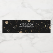 Étiquette Pour Bouteilles D'eau Hydration pour la fête - Noir céleste (Étiquettes simples)