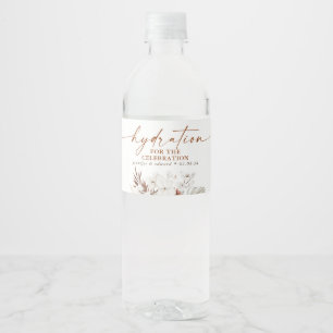 Étiquette Pour Bouteilles D'eau Hydration pour la fête - Terracotta Floral