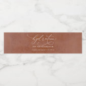 Étiquette Pour Bouteilles D'eau Hydration pour la fête - Terracotta Moderne (Étiquettes simples)
