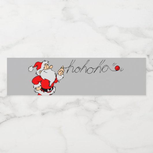 Étiquette Pour Bouteilles D'eau Il y a une Père Noël de Ho Ho Ho (Étiquettes simples)