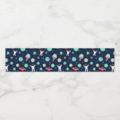 Étiquette Pour Bouteilles D'eau Illustration de motif spatial (Étiquettes simples)