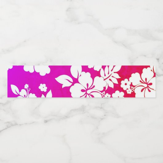 Étiquette Pour Bouteilles D'eau Impression hawaïenne (Étiquettes simples)