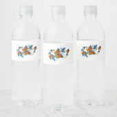 Étiquette Pour Bouteilles D'eau Infinité de papillons monarques (Bouteilles)