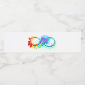 Étiquette Pour Bouteilles D'eau Infinity avec Rainbow Jellyfish (Étiquettes simples)