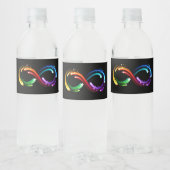 Étiquette Pour Bouteilles D'eau Infinity symbol of rainbow comets (Bouteilles)