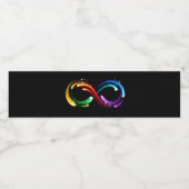 Étiquette Pour Bouteilles D'eau Infinity symbol of rainbow comets (Étiquettes simples)