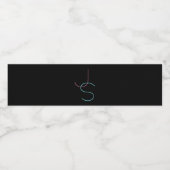 Étiquette Pour Bouteilles D'eau Initiales modernes élégantes éditable deux (Étiquettes simples)