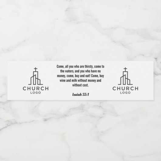 Étiquette Pour Bouteilles D'eau Isaïe 55:1 Étiquette d'eau (Étiquettes simples)
