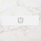 Étiquette Pour Bouteilles D'eau Jardin royal Monogramme Crest (Étiquettes simples)