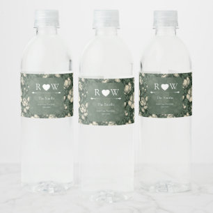 Étiquette Pour Bouteilles D'eau Jardinières Vertes Tendances Étincellent Mariage T