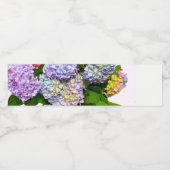 Étiquette Pour Bouteilles D'eau Jardins d'Hydrangea, rose, bleu, violet (Étiquettes simples)