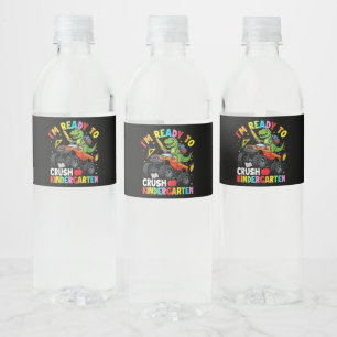 Étiquette Pour Bouteilles D'eau Je suis prêt à déchirer la maternelle premier jour