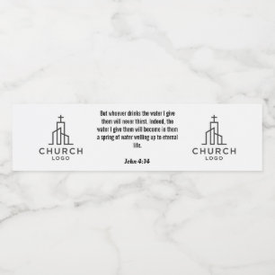 Étiquette Pour Bouteilles D'eau John 4:14 Étiquette d'eau