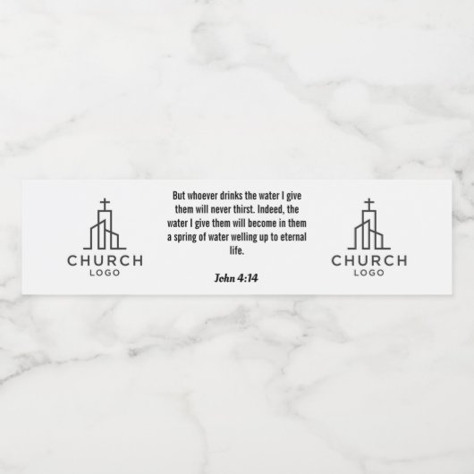 Étiquette Pour Bouteilles D'eau John 4:14 Étiquette d'eau (Étiquettes simples)