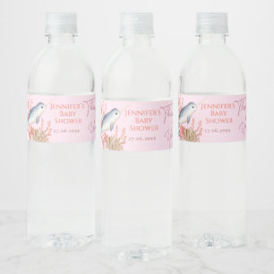 Étiquette Pour Bouteilles D'eau Joli bébé océanique Narwhal & coquillages Baby sho