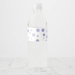 Étiquette Pour Bouteilles D'eau Jolie illustration à points avec coups de pinceau