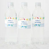 Étiquette Pour Bouteilles D'eau Jour de la piscine pour garçons (Bouteilles)