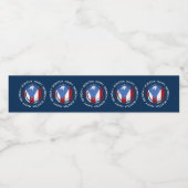 Étiquette Pour Bouteilles D'eau Joyeux anniversaire Boricua, drapeau portoricain (Étiquettes simples)