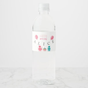 Étiquette Pour Bouteilles D'eau Joyeux Anniversaire Personnalisé