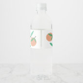 Étiquette Pour Bouteilles D'eau Joyeux Anniversaire Script Orange Fête (Dos)