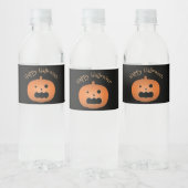 Étiquette Pour Bouteilles D'eau Joyeux Halloween Haunted Jack-o'-lantern Citrouill (Bouteilles)