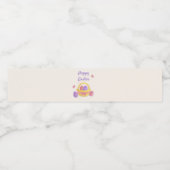 Étiquette Pour Bouteilles D'eau Joyeux panier de Pâques et papillons (Étiquettes simples)