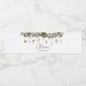 Étiquette Pour Bouteilles D'eau Joyeux petit Baby shower de Noël (Étiquettes simples)