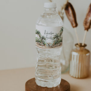 Étiquette Pour Bouteilles D'eau Jungle Safari Animaux Aventure Attend Baby shower