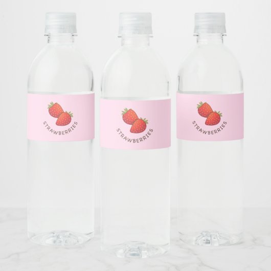 Étiquette Pour Bouteilles D'eau Jus de fraise (Bouteilles)