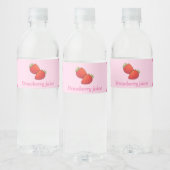 Étiquette Pour Bouteilles D'eau Jus de fraise (Bouteilles)