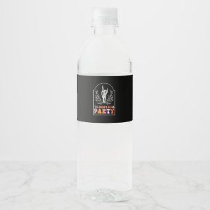 Étiquette Pour Bouteilles D'eau Jusqu'à ce que la mort nous sépare Squelette rétro