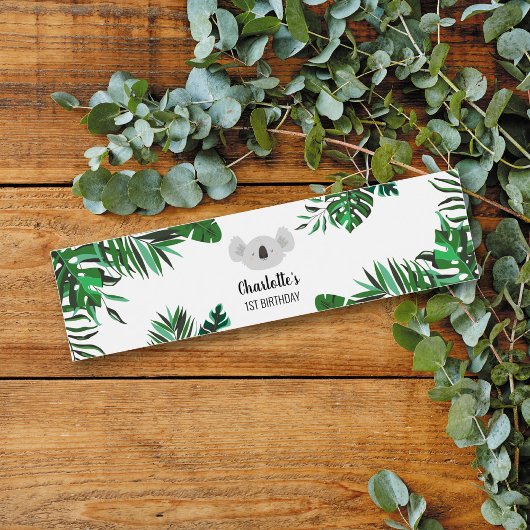 Étiquette Pour Bouteilles D'eau Koala Bear Birthday Étiquette de bouteille d'eau