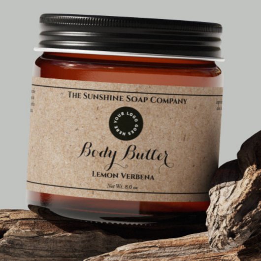 Étiquette Pour Bouteilles D'eau Kraft Paper Cosmetics Jar Label with Logo