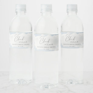 Étiquette Pour Bouteilles D'eau La Mariée Est Sur Cloud Neuf Fête des mariées