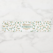 Étiquette Pour Bouteilles D'eau La retraite est douce Vert Or Confetti (Étiquettes simples)