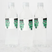 Étiquette Pour Bouteilles D'eau La tête du monstre Frankenstein (Bouteilles)