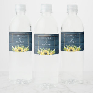 Étiquette Pour Bouteilles D'eau Laboratoire Rustique Mariage de bouteille d'eau to