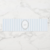Étiquette Pour Bouteilles D'eau Laduree French Caffee Boulangerie Blue Stripe (Étiquettes simples)