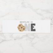 Étiquette Pour Bouteilles D'eau Lait et biscuits Premier anniversaire (Étiquettes simples)