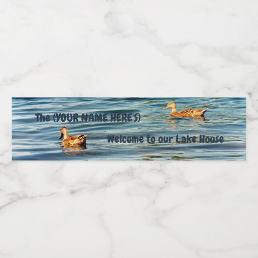 Étiquette Pour Bouteilles D'eau Lake House (Étiquettes simples)